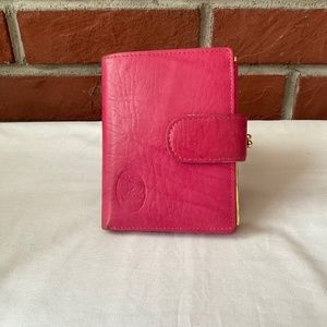 BUXTON PINK LEATHER FRENCH WALLET